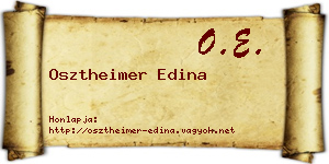Osztheimer Edina névjegykártya